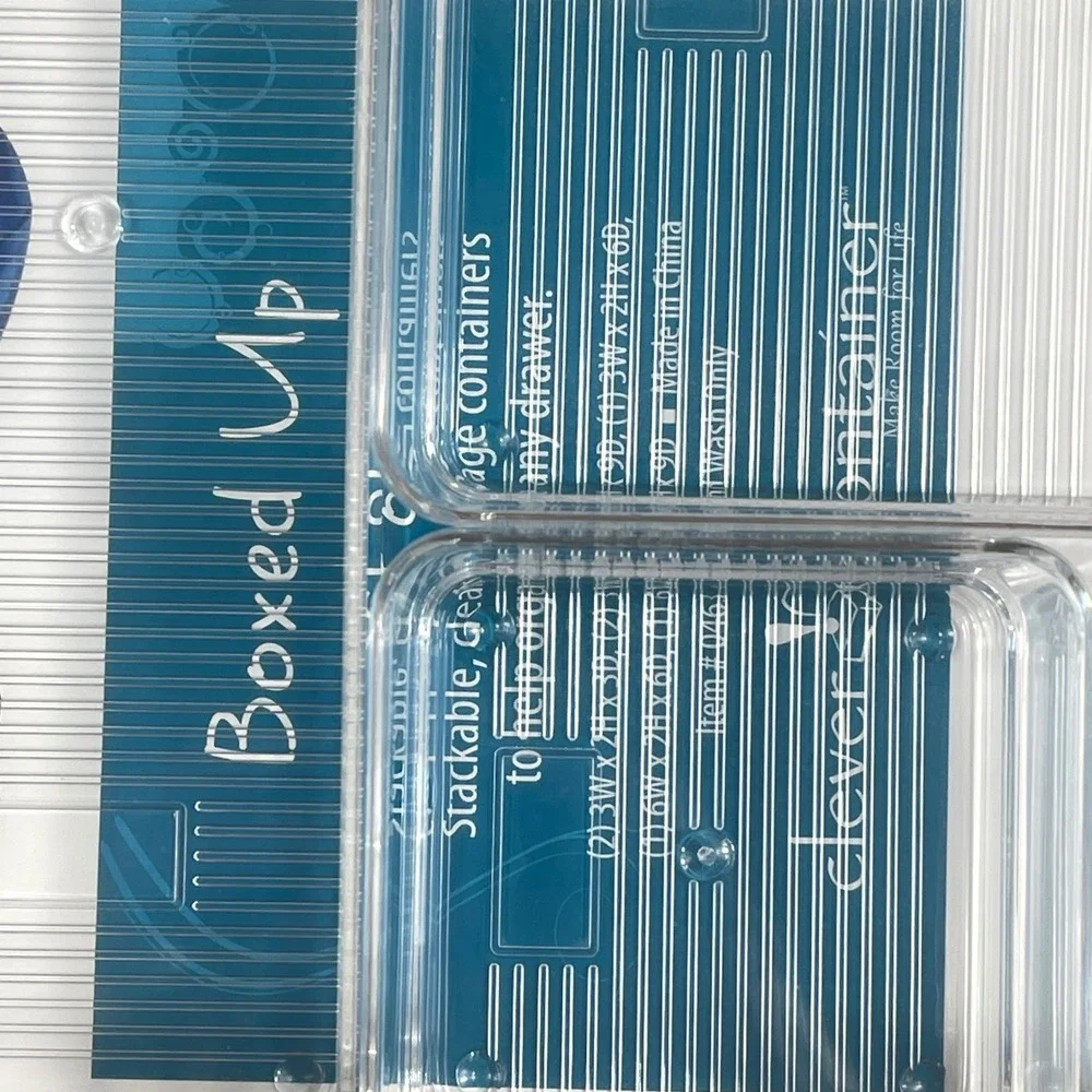 Stackable Drawer Organizer Clear Plastic Office Desk Supply Holder